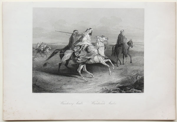Print of Bedouin horsemen