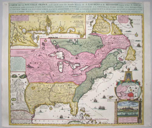 French map of eastern North America