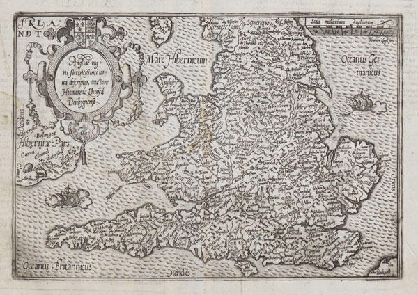 Map of England & Wales after Humphrey Lhuyd